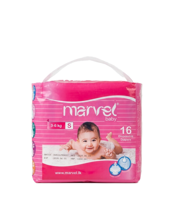 Marvel Baby Diapers S Size – 16 Pcs Pack