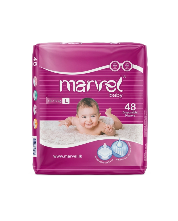 Marvel Baby Diapers L Size – 48 Pcs Pack