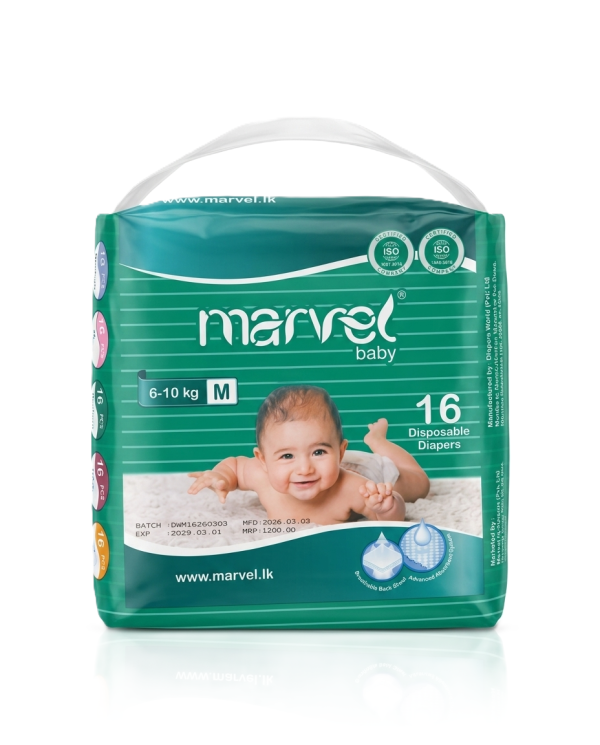 Marvel Baby Diapers M Size – 16 Pcs Pack