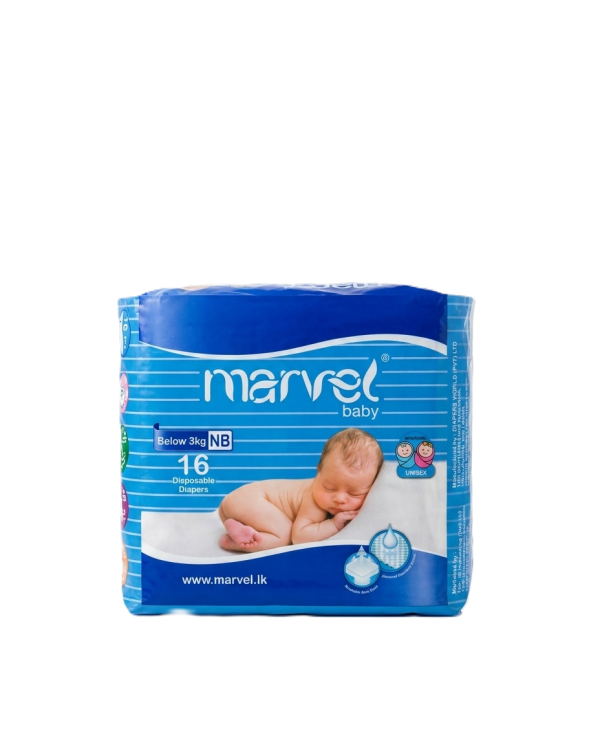 Marvel Baby  Diapers NB Size – 16 Pcs Pack