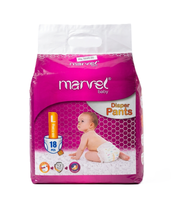 Marvel Baby Diaper Pants L Size – 18 Pcs Pack