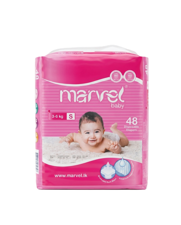 Marvel Baby Diapers S Size – 48 Pcs Pack