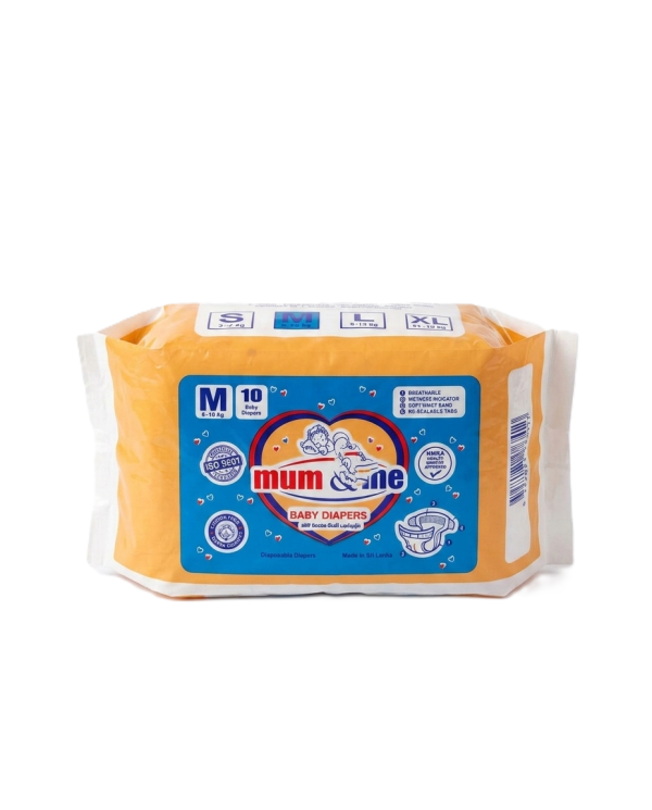 Mum & Me Baby Diapers Medium (M) 6-10kg – 10 Pcs Pack