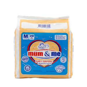 Mum & Me Baby Diapers Medium (M) 6-10kg – 20 Pcs Pack