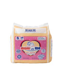 Mum & Me Baby Diapers Small (S) 3-7kg – 20 Pcs Pack
