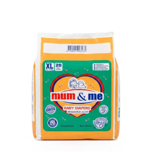 Mum & Me Baby Diapers Extra Large (XL) 12-16kg – 20 Pcs Pack