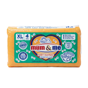 New Template - 1782022803715 Mum & Me Baby Diapers Extra Large (XL) 12-16kg – 4 Pcs Pack