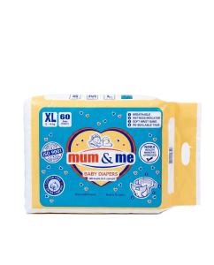 Mum & Me Baby Diapers Extra Large (XL) 12-16kg – 60 Pcs Pack