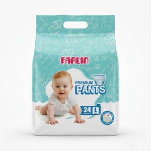 Farlin Premium Baby Diaper Pants L Size - 24 Pcs Pack