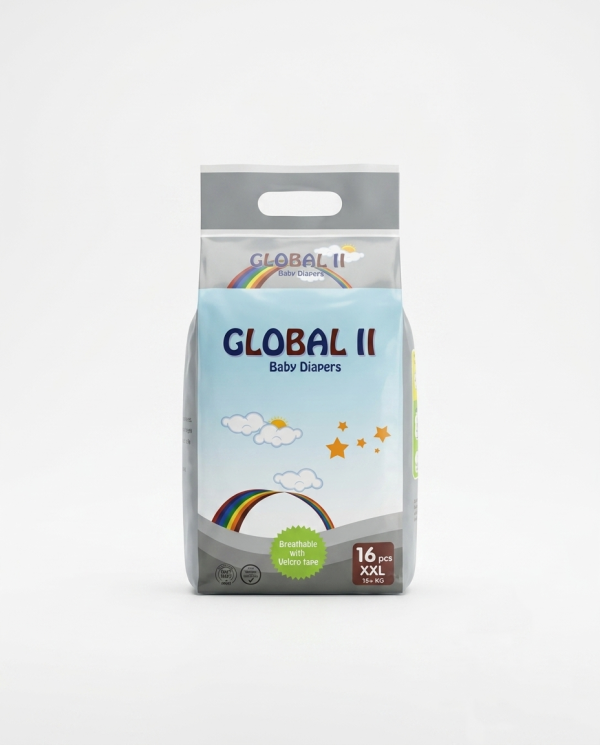 Global II Baby Diapers XXL Size - 16 Pcs Pack
