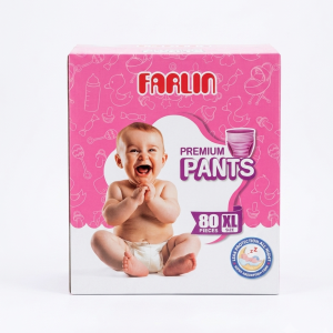 Farlin Premium Baby Diaper Pants XL Size - 80 Pcs Pack