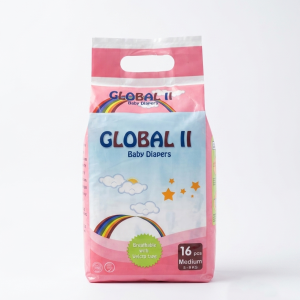 Global II Baby Diapers M Size - 16 Pcs Pack