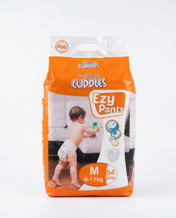 Velona Cuddles Ezy Pants Baby Diaper M Size - 54 Pcs Pack