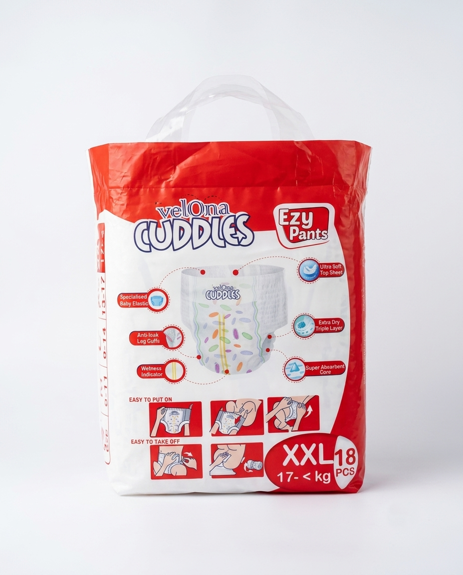 velona cuddles ezy pants baby diaper xxl size 18 pcs pack velona cuddles ezy pants baby diaper xxl size 18 pcs pack