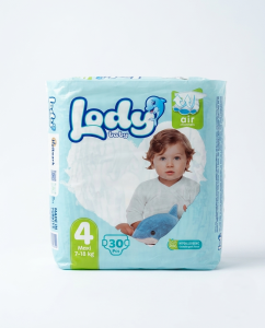Lody Baby Air Diapers Size 4 - 30 Pcs Pack
