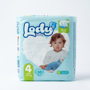 Lody Baby Air Diapers Size 4 - 30 Pcs Pack