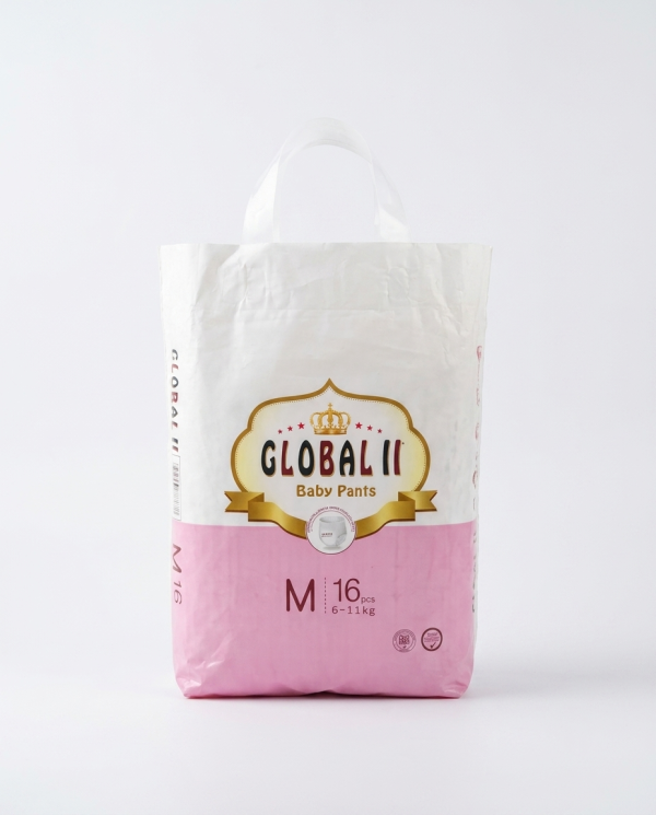 Global Pants Baby Diaper M Size – 16 Pcs Pack