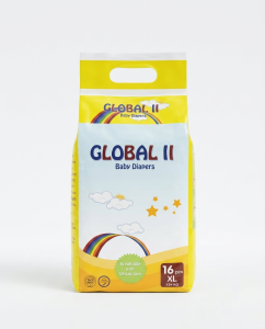 Global II Baby Diapers XL Size - 16 Pcs Pack