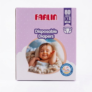 Farlin Disposable Baby Diapers XL Size - 80 Pcs Pack