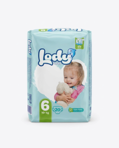Lody Baby Air Diapers Size 6 - 20 Pcs Pack