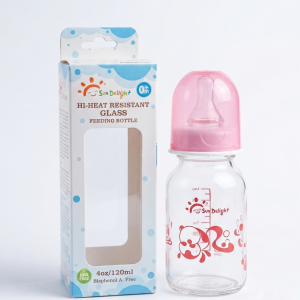 Sun Delight 120ml/4oz Glass Baby Feeding Bottle 0m+