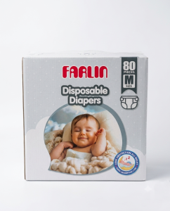 Farlin Disposable Baby Diapers M Size - 80 Pcs Pack