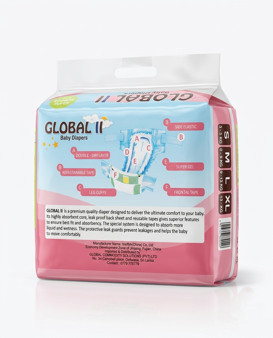 global ii baby diapers m size 30 pcs pack global ii baby diapers m size 30 pcs pack