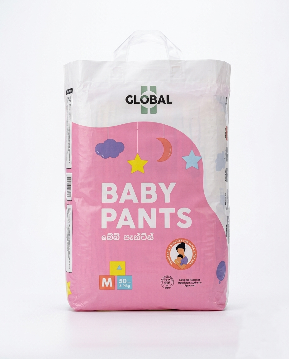 global pants baby diaper m size – 50 pcs pack global pants baby diaper m size – 50 pcs pack