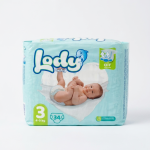 Lody Baby Air Diapers Size 3 - 34 Pcs Pack