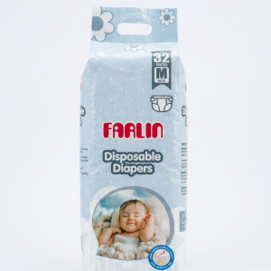 Farlin Disposable Baby Diapers M Size - 32 Pcs Pack