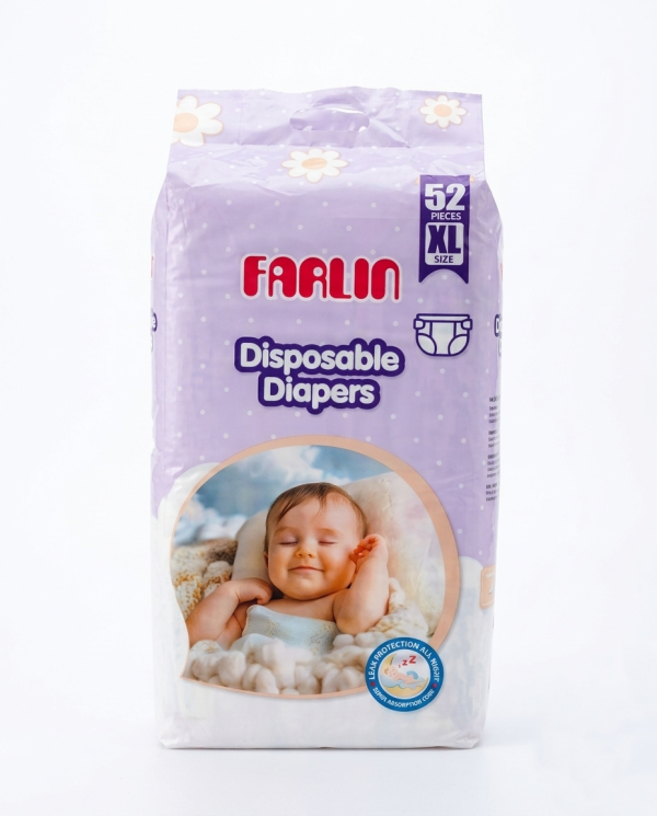 Farlin Disposable Baby Diapers XL Size - 52 Pcs Pack