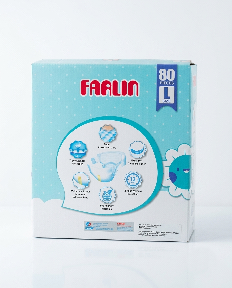 farlin disposable baby diapers l size 80 pcs pack farlin disposable baby diapers l size 80 pcs pack