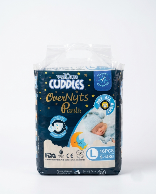 Velona Cuddles Overnyts Diaper Pants L Size - 16 Pcs Pack