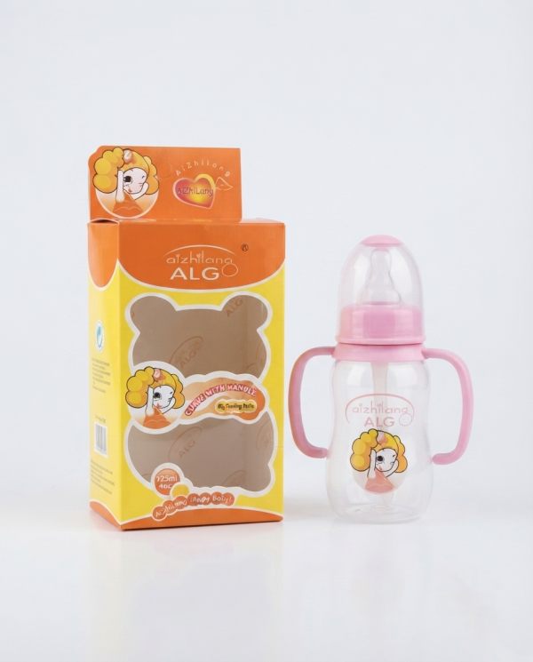 AiZhiLang ALGO 125ml (4oz) Baby Feeding Bottle - Easy-Grip Dual Handles