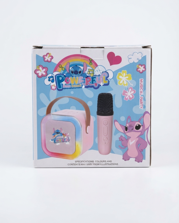 Stitch Portable Bluetooth Karaoke Speaker with Dual Wireless Microphones