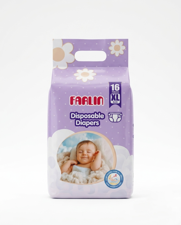 Farlin Disposable Baby Diapers XL Size - 16 Pcs Pack