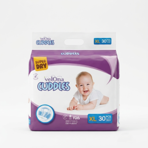 Velona Cuddles Super Dry Diapers XL Size – 30 Pcs Pack