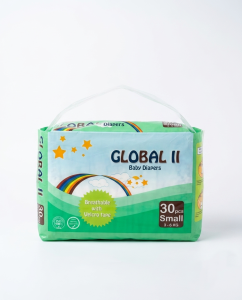 Global II Baby Diapers S Size - 30 Pcs Pack