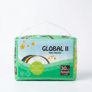Global II Baby Diapers S Size - 30 Pcs Pack