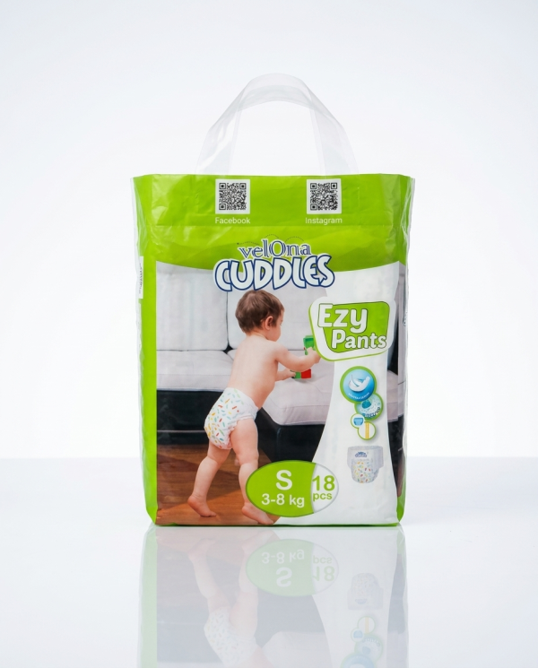 Velona Cuddles Ezy Pants Baby Diaper S Size - 18 Pcs Pack