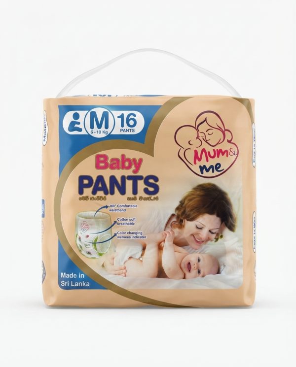 Mum & Me Pants Baby Diaper M Size – 16 Pcs Pack
