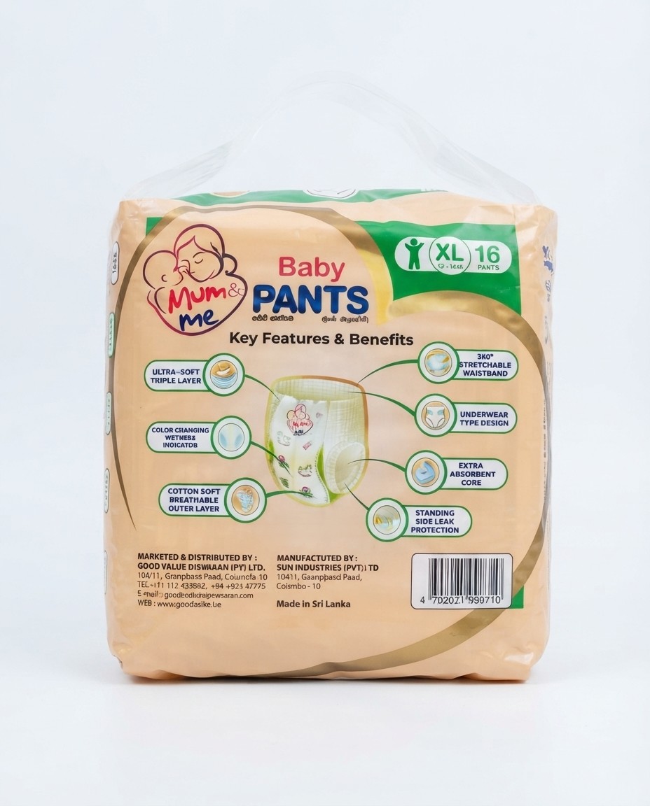 mum & me pants baby diaper xl size – 16 pcs pack mum & me pants baby diaper xl size – 16 pcs pack